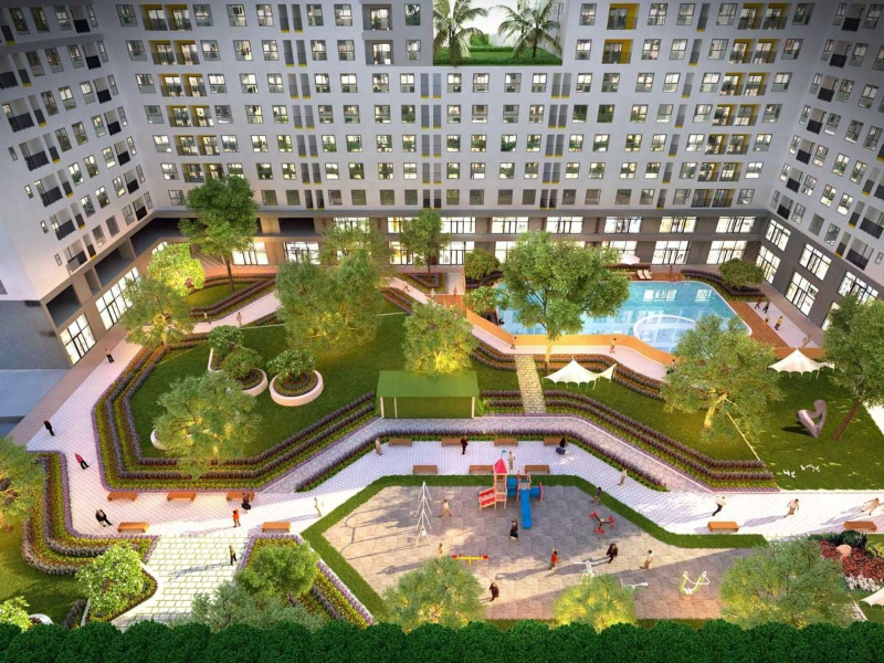 Kinh nghiệm mua chung cư HCM hay Bình Dương tầm 2 tỷ chi tiết nhất Phối cảnh tòa tháp căn hộ Bcons Plaza Dĩ An phục vụ bài toán mua chung cư HCM hay Bình Dương tầm 2 tỷ
