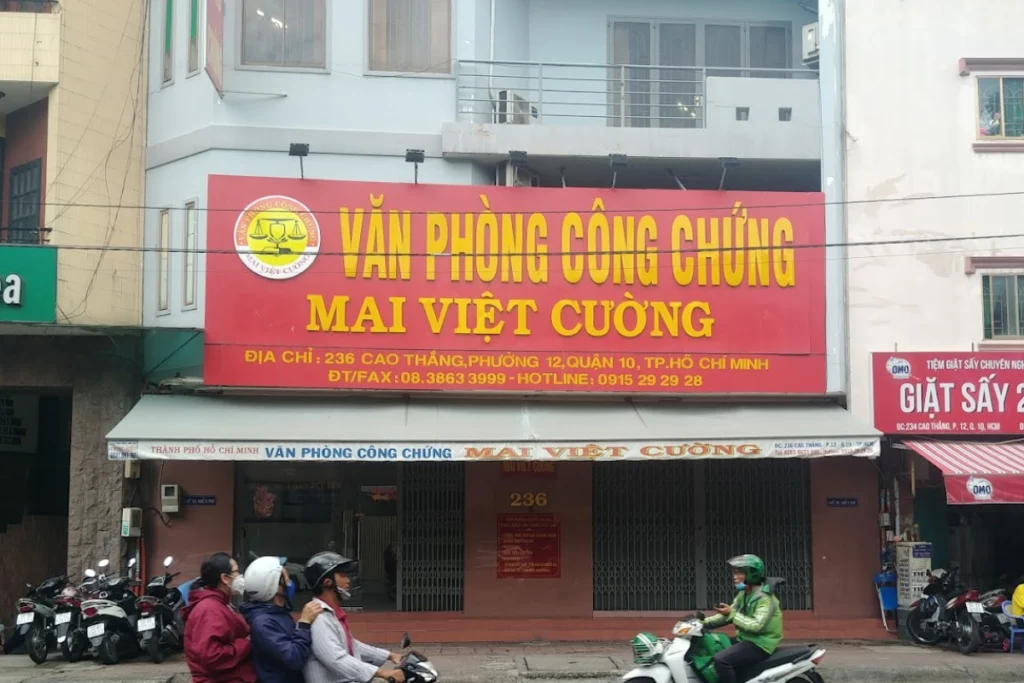 Trụ sở Văn phòng công chứng Mai Việt Cường tại số 236 Cao Thắng