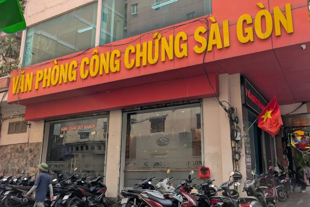 Trụ sở Văn phòng công chứng Sài Gòn khang trang tại khu vực trung tâm Quận 1 cũ