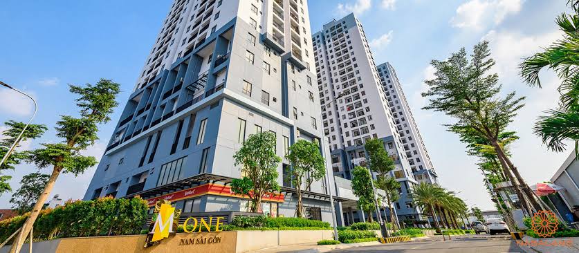 Không gian cảnh quan xanh ngoại khu dự án căn hộ M-One Nam Sài Gòn Quận 7