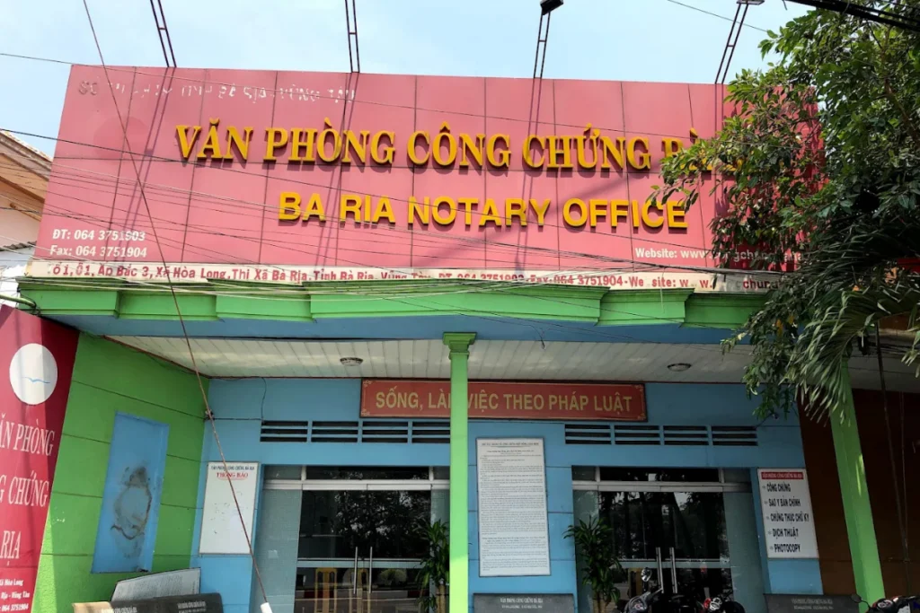 Cập nhật danh sách văn phòng công chứng Bà Rịa mới nhất