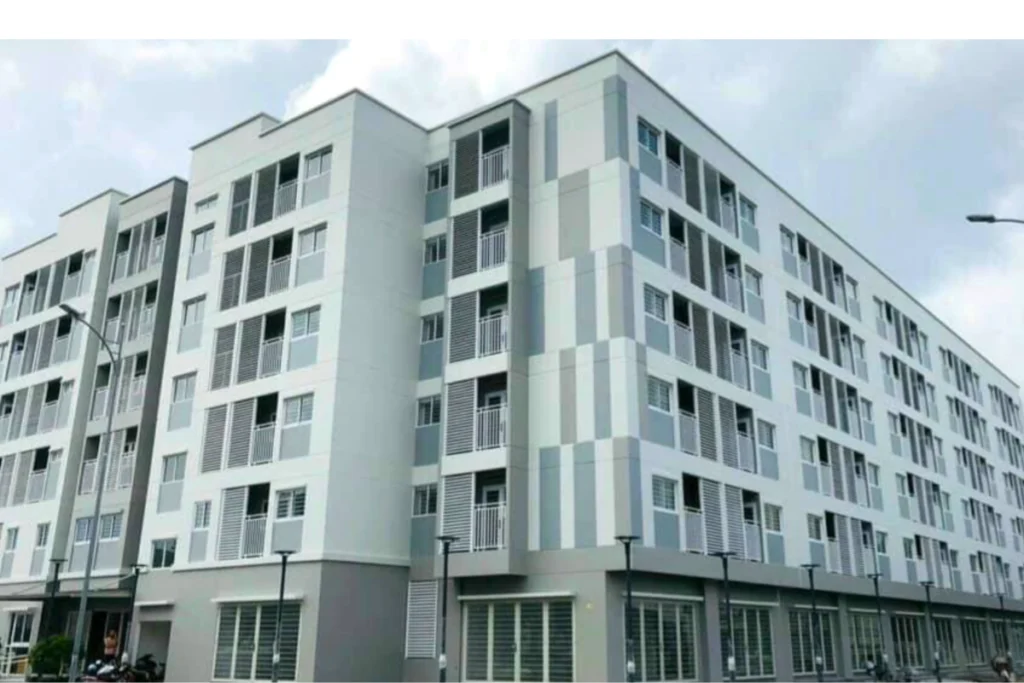 Dự án nhà ở xã hội đang triển khai xây dựng với thiết kế hiện đại, khang trang