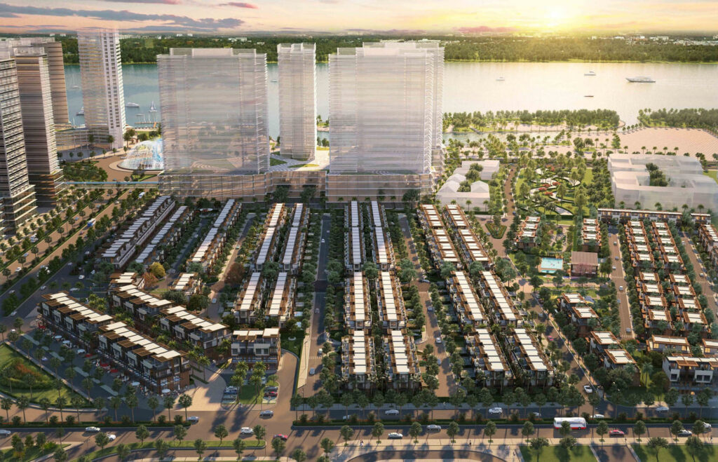 Tiện ích ven sông Izumi City Biên Hòa kênh đào phố đi bộ công viên xanh