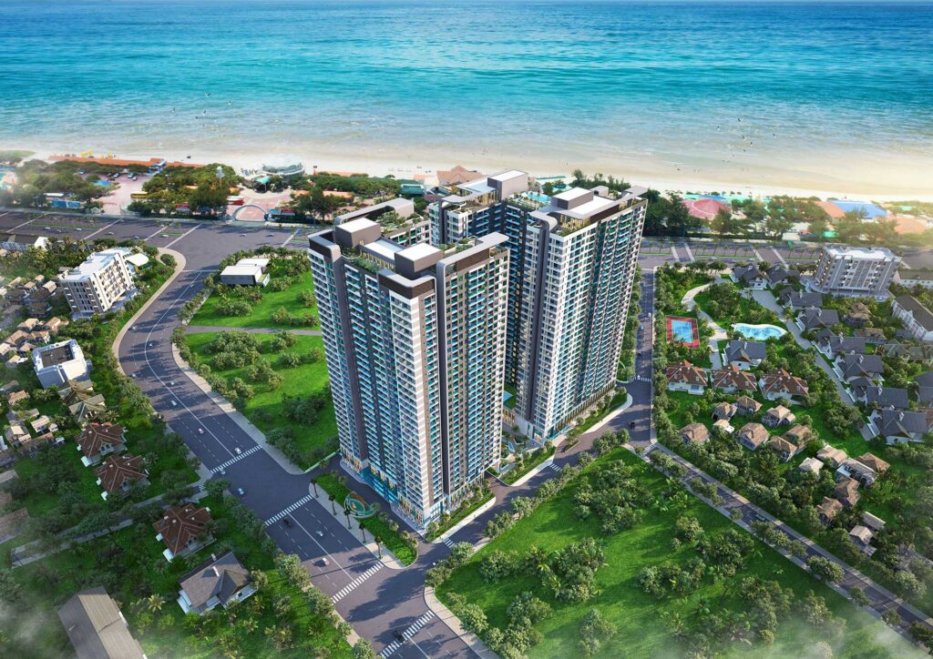 Toàn cảnh dự án chung cư Paragon Vũng Tàu nhìn từ phía biển