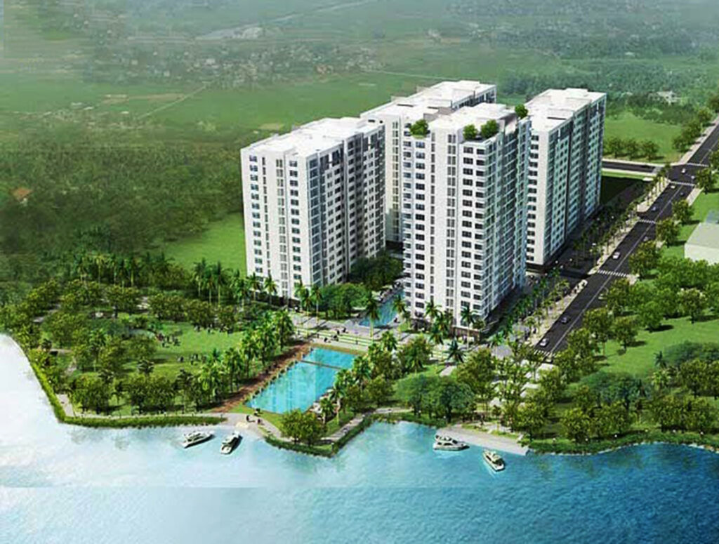 Khuôn viên công viên ven sông tại review 4s linh đông thủ đức
