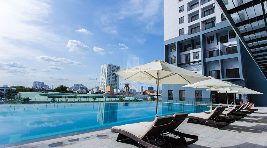 Hồ bơi nội khu và khu tiện ích sinh hoạt tại dự án M-One Nam Sài Gòn Quận 7