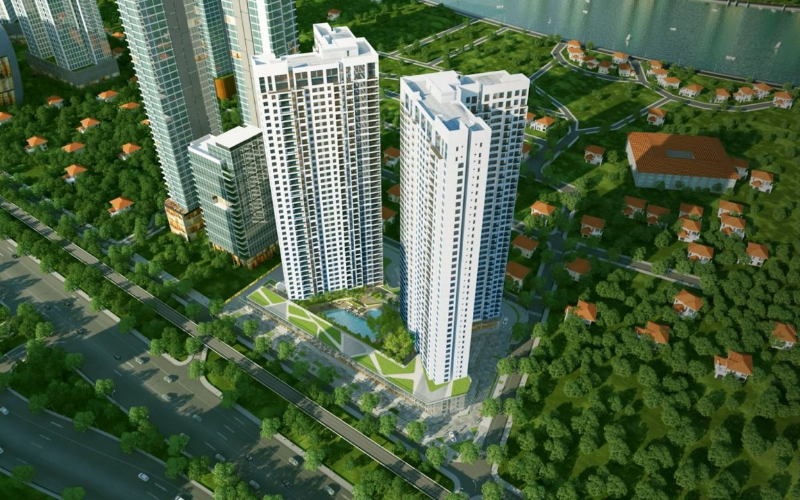 Phối cảnh từ trên cao của dự án Masteri An Phú thuộc nhóm chung cư HCM gần metro nên mua