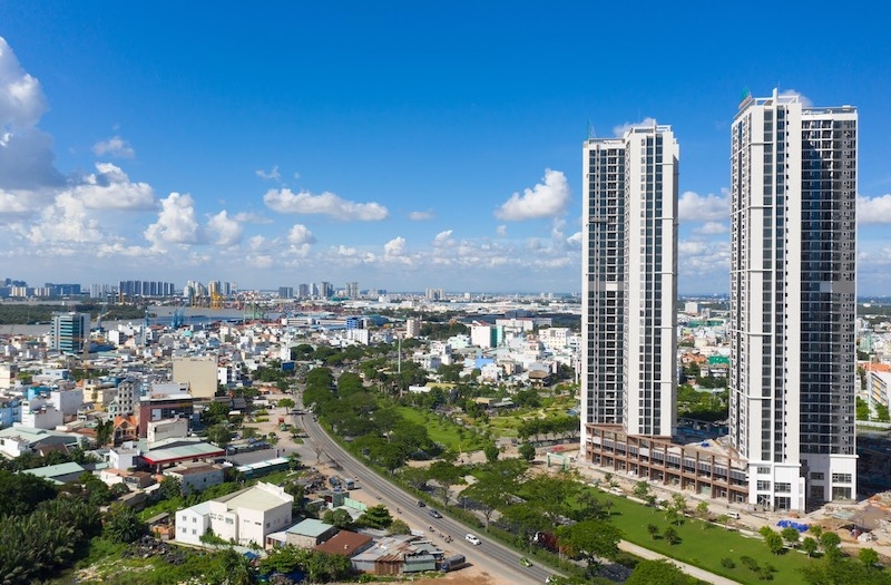 Thiết kế không gian nội thất phòng khách sang trọng tại dự án review Eco Green Saigon Quận 7