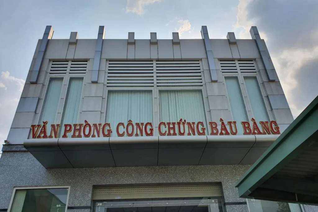 Cập nhật danh sách địa chỉ văn phòng công chứng Bàu Bàng mới nhất