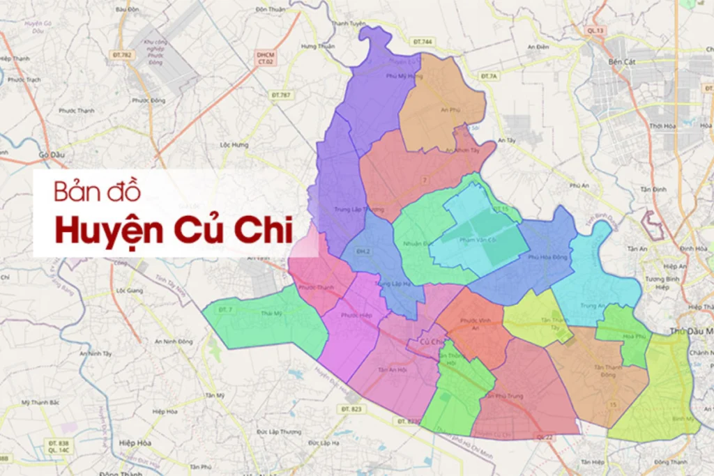 Đường đi đến các quán ăn ngon xã Củ Chi