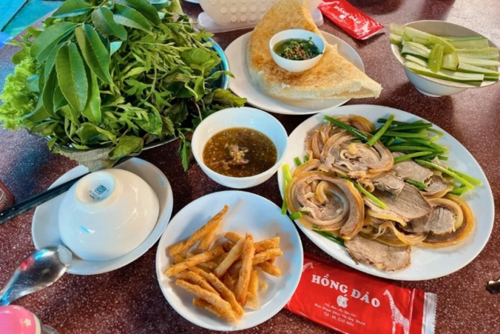 Món bò tơ nướng mọi tại Bò Tơ Hồng Đào