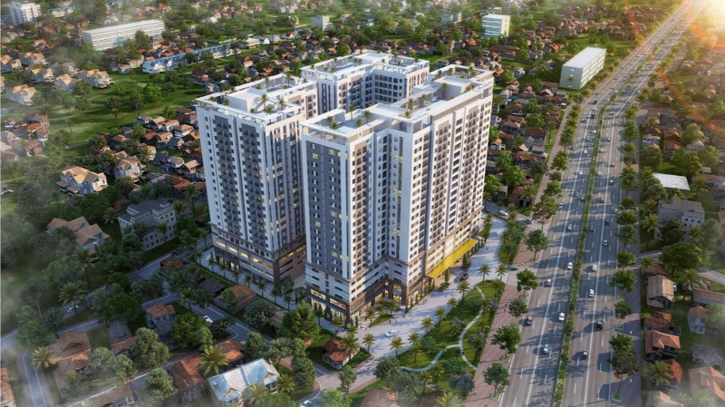 Phối cảnh khối công trình khu căn hộ Lavita Charm Thủ Đức phục vụ bài viết chung cư HCM gần metro nên mua