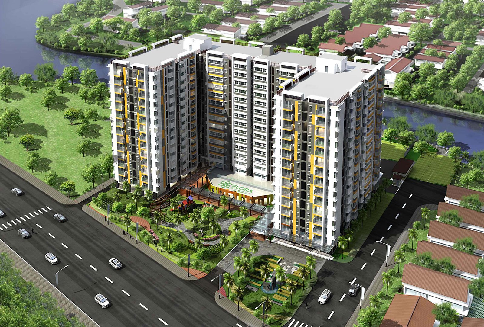 Hồ bơi và khu tiện ích nội khu Flora Anh Đào Quận 9