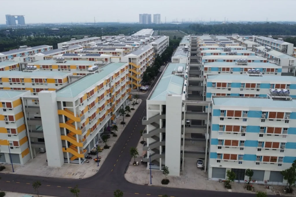 Khu nhà ở xã hội Becamex Hòa Lợi với quy mô đồng bộ, thiết kế tối giản giúp tiết kiệm tối đa chi phí xây dựng