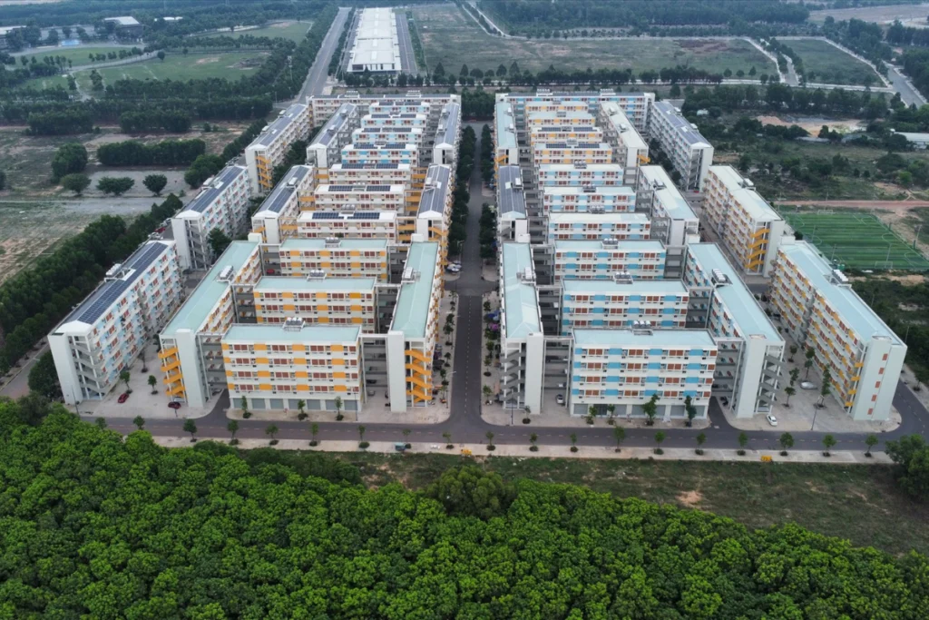 Toàn cảnh góc cao dự án nhà ở xã hội Becamex Định Hòa Bình Dương quy hoạch đồng bộ