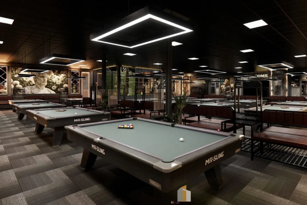 Không gian giải trí tại Bida Club 79 Củ Chi