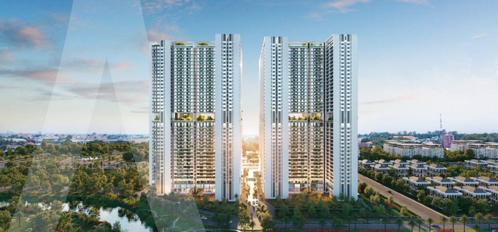Nội thất căn hộ Astral City Thuận An Bình Dương phòng khách hiện đại
