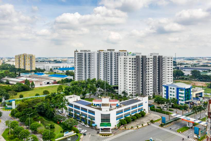 Khu phức hợp văn phòng và căn hộ The Habitat Bình Dương kế cận khu công nghiệp phục vụ từ khóa so sánh đầu tư bất động sản HCM Bình Dương Vũng Tàu