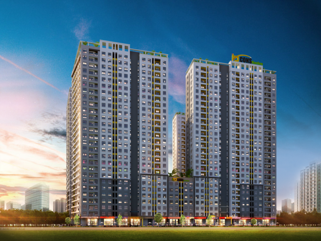 Bcons Garden nằm trên đường Phạm Hữu Lầu, khu vực Dĩ An, ngay cạnh Vincom Dĩ An