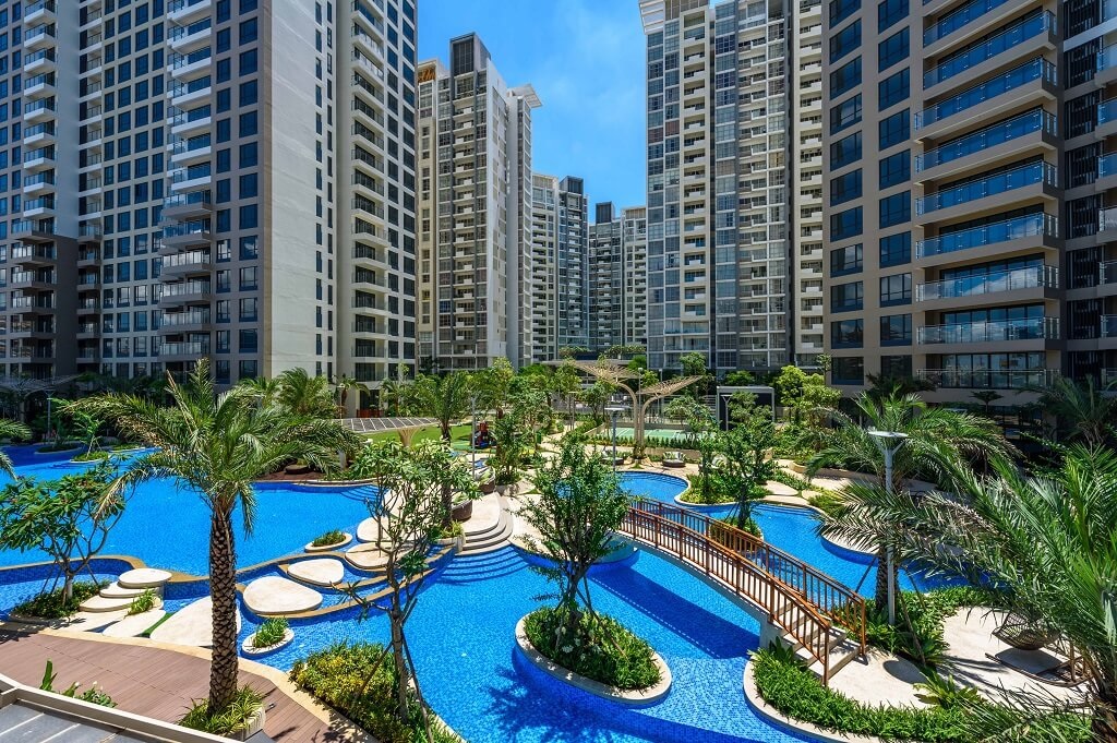 Không gian nội thất căn hộ The Estella Quận 2 ban công rộng