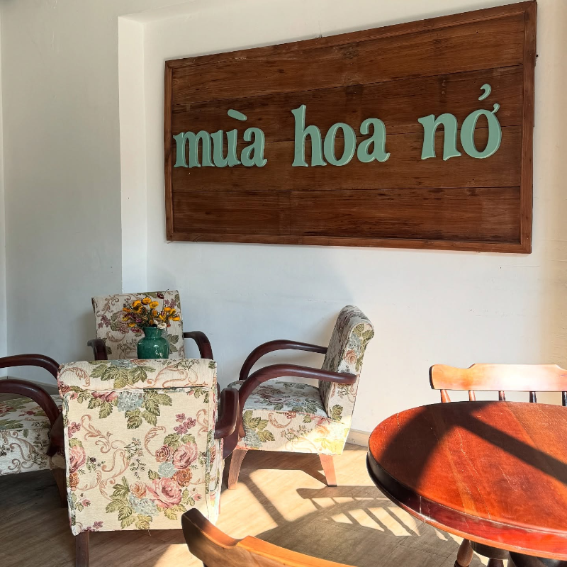 Góc check-in mang phong cách retro ấm cúng
