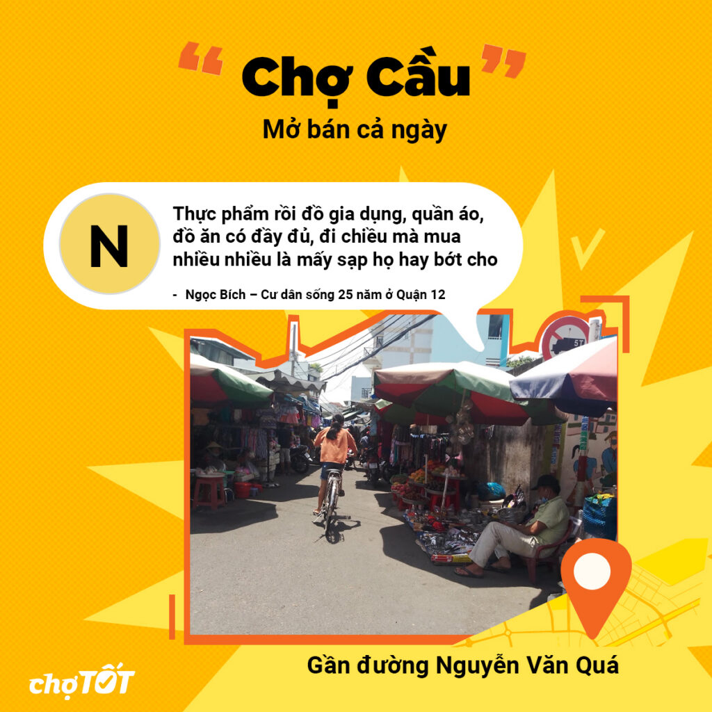 Chợ Cầu gần đường Nguyễn Văn Quá Quận 12