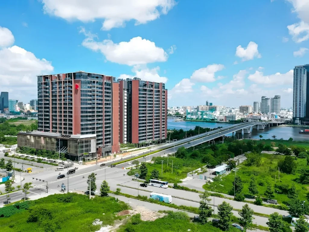Đánh giá thực tế hệ thống tiện ích xung quanh The River Thủ Thiêm Toàn cảnh dự án The River Thủ Thiêm sở hữu vị trí chiến lược ngay chân cầu Thủ Thiêm 1