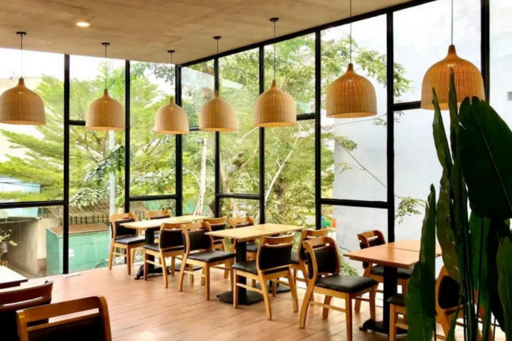 Không gian quán cà phê học bài gần Làng Đại