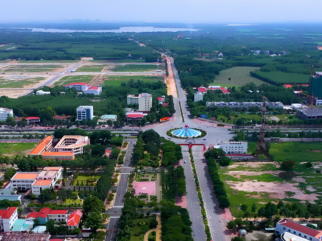 Toàn cảnh quy hoạch hạ tầng giao thông khang trang và không gian xanh tại lõi trung tâm đô thị Nhơn Trạch