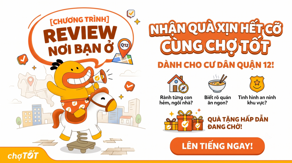 Review nơi bạn ở - Nhận quà xịn hết cỡ cùng Chợ Tốt
