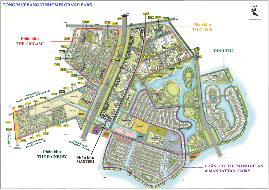 Sơ đồ mặt bằng tổng thể dự án Vinhomes Grand Park