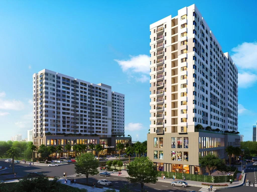 Quy hoạch không gian thông thoáng cùng khối đế thương mại hiện đại tại Flora Novia