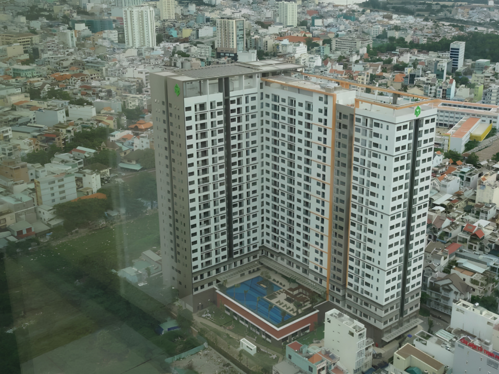 Toàn cảnh Wilton Tower nhìn từ trên cao, cho thấy khả năng kết nối linh hoạt với trục Điện Biên Phủ và các khu vực lân cận