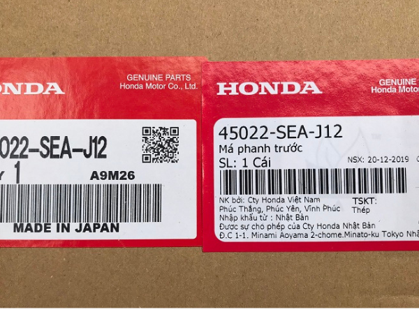 Các cách phân biệt tem giả và tem thật trên phụ tùng xịn xe Honda