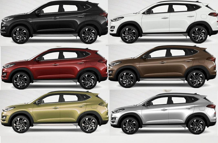 Hyundai Tucson bản thường và đặc biệt sở hữu 6 gam màu đa dạng