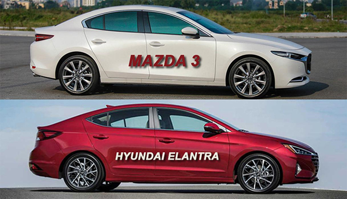 Thiết kế ngoại thất Mazda 3 có phần sang trọng hơn Hyundai Elantra 2020