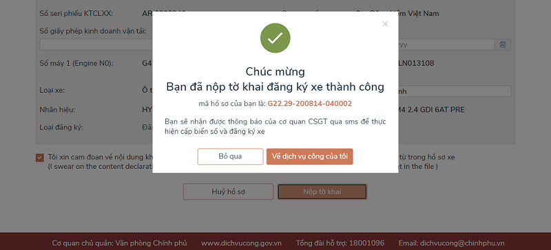 Thủ tục online