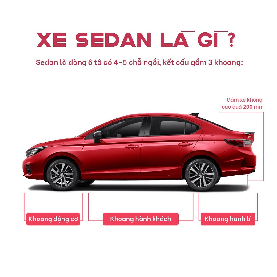 Thiết kế cơ bản của dòng xe sedan