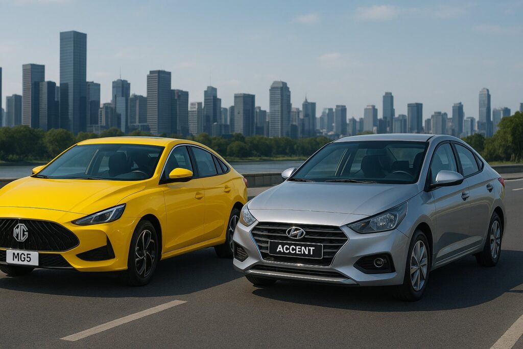 So sánh MG5 và Accent