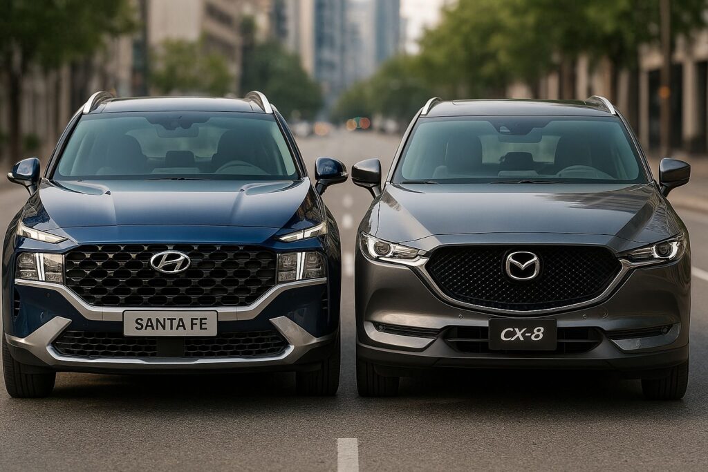 So sánh xe santafe và CX8
