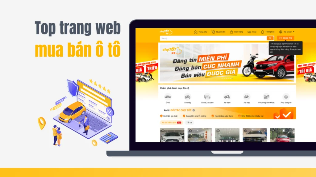 Top trang web mua bán ô tô