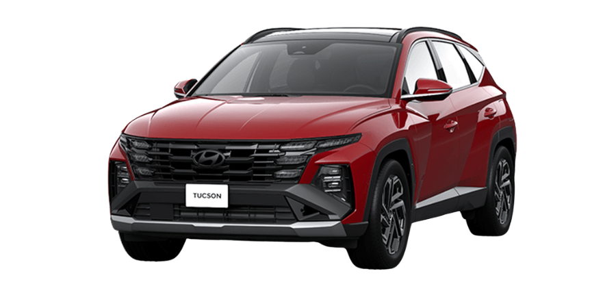 Hyundai Tucson màu đỏ đô