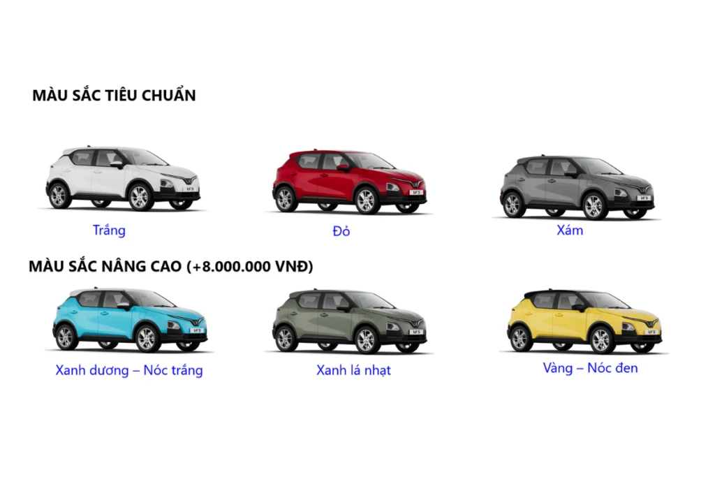bảng màu xe VF5 hình 1