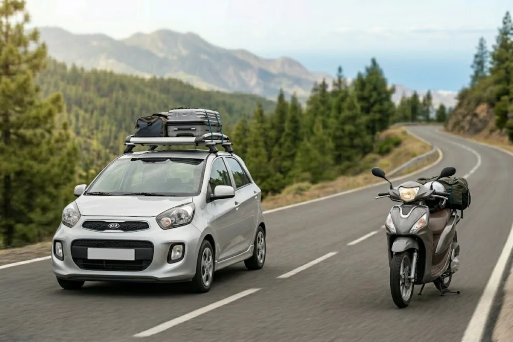 Đi phược bằng ô tô