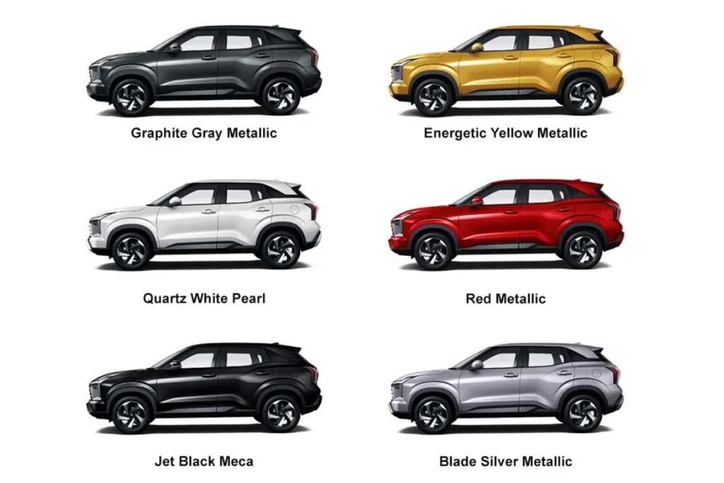 bảng màu xe Mitsubishi Xforce