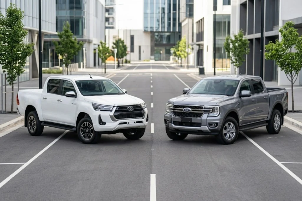 so sánh xe bán tải hilux và ford ranger