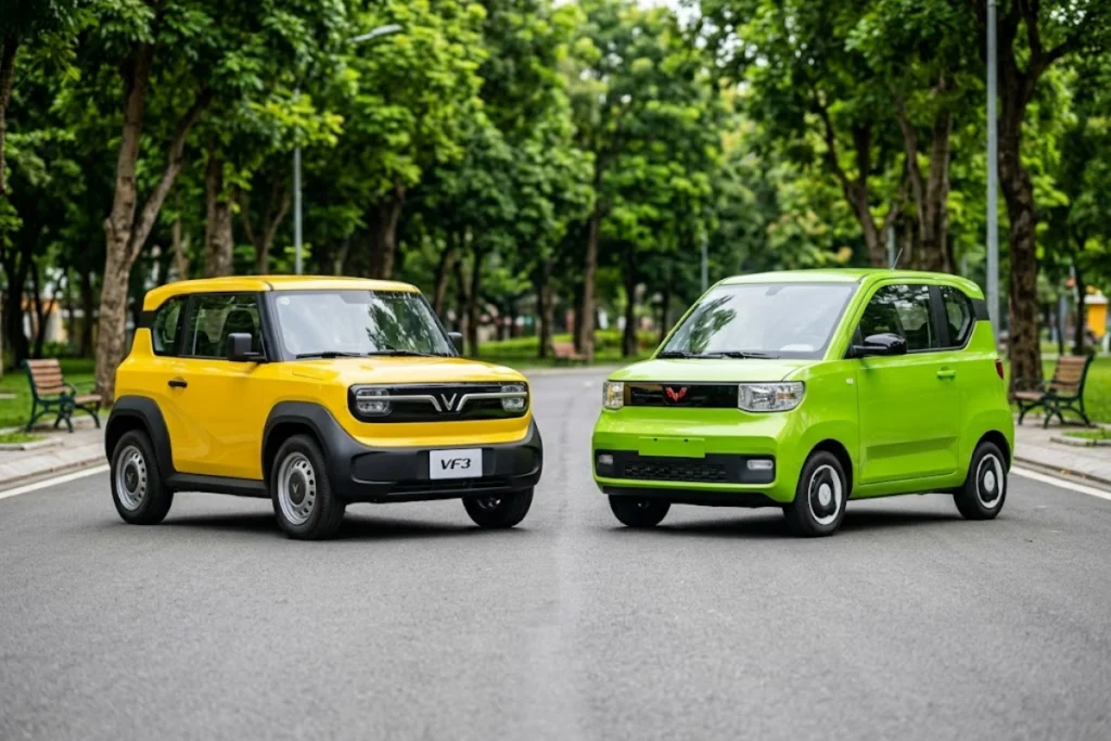 So sánh VF3 và Minio Green: Chọn xe điện cỡ nhỏ nào? so sánh VF3 và Minio Green