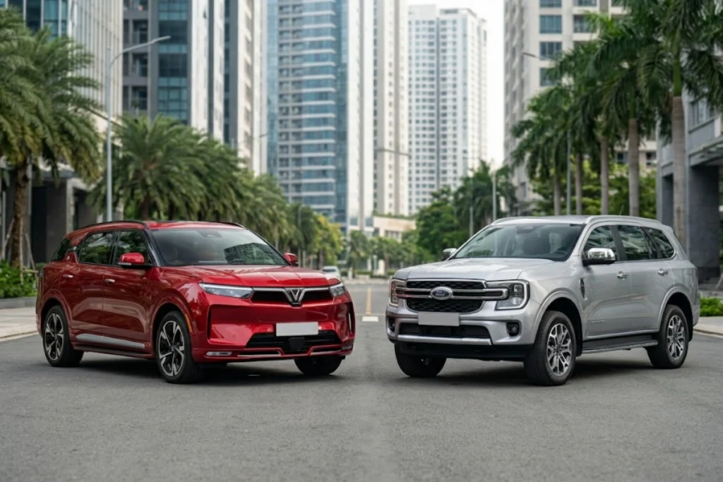 so sánh vf9 và ford everest