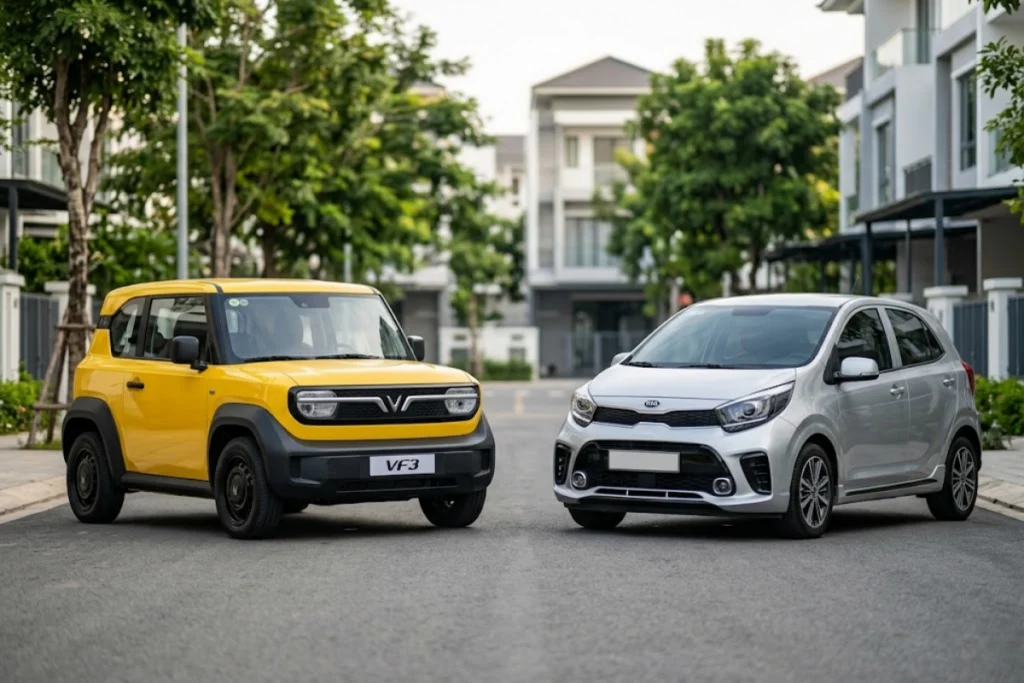 So sánh VF3 và Kia Morning chi tiết cho người mua xe phố so sánh vf3 và kia morning