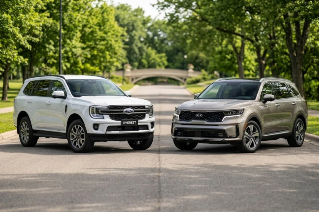 So sánh Ford Everest và Kia Sorento: Chọn SUV 7 chỗ nào tốt? so sánh Ford Everest và Kia Sorento